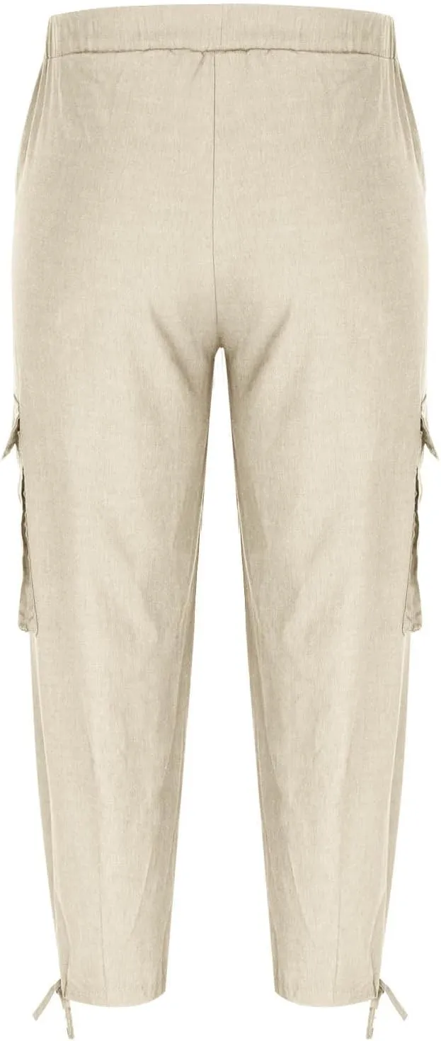 Mens Harem Pants Casual Baggy Tapered Solid Sweatpants Elastic Waist Drawstring Yoga Beach Lounge Trousers