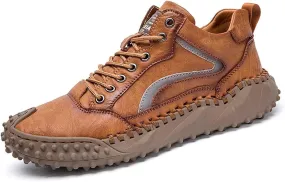 Mens Hiking Shoes, Mens Leather Boots, Slip-Ons Lightweight Comfortable Casual Chukka Boots Mens Fashion Sport Business