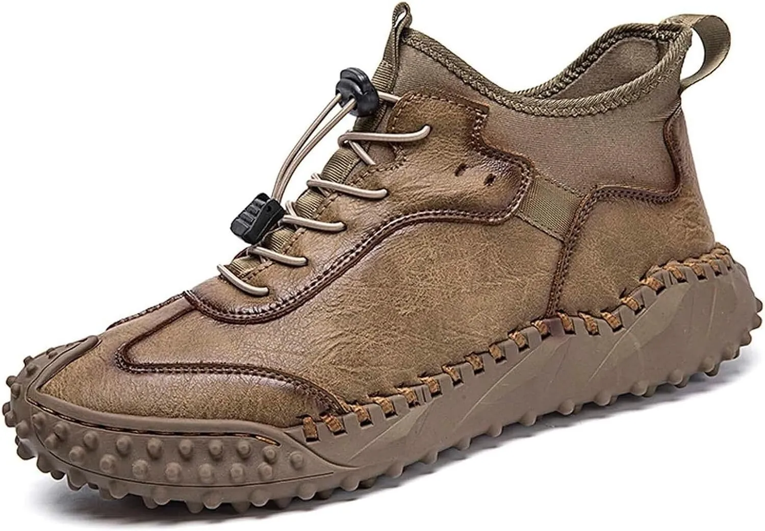 Mens Hiking Shoes, Mens Leather Boots, Slip-Ons Lightweight Comfortable Casual Chukka Boots Mens Fashion Sport Business