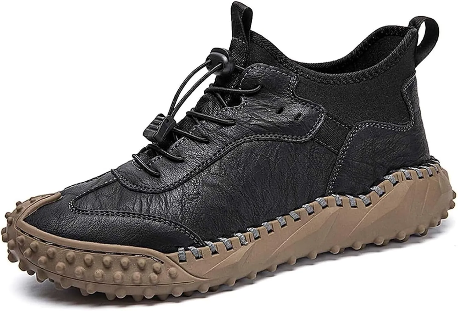 Mens Hiking Shoes, Mens Leather Boots, Slip-Ons Lightweight Comfortable Casual Chukka Boots Mens Fashion Sport Business