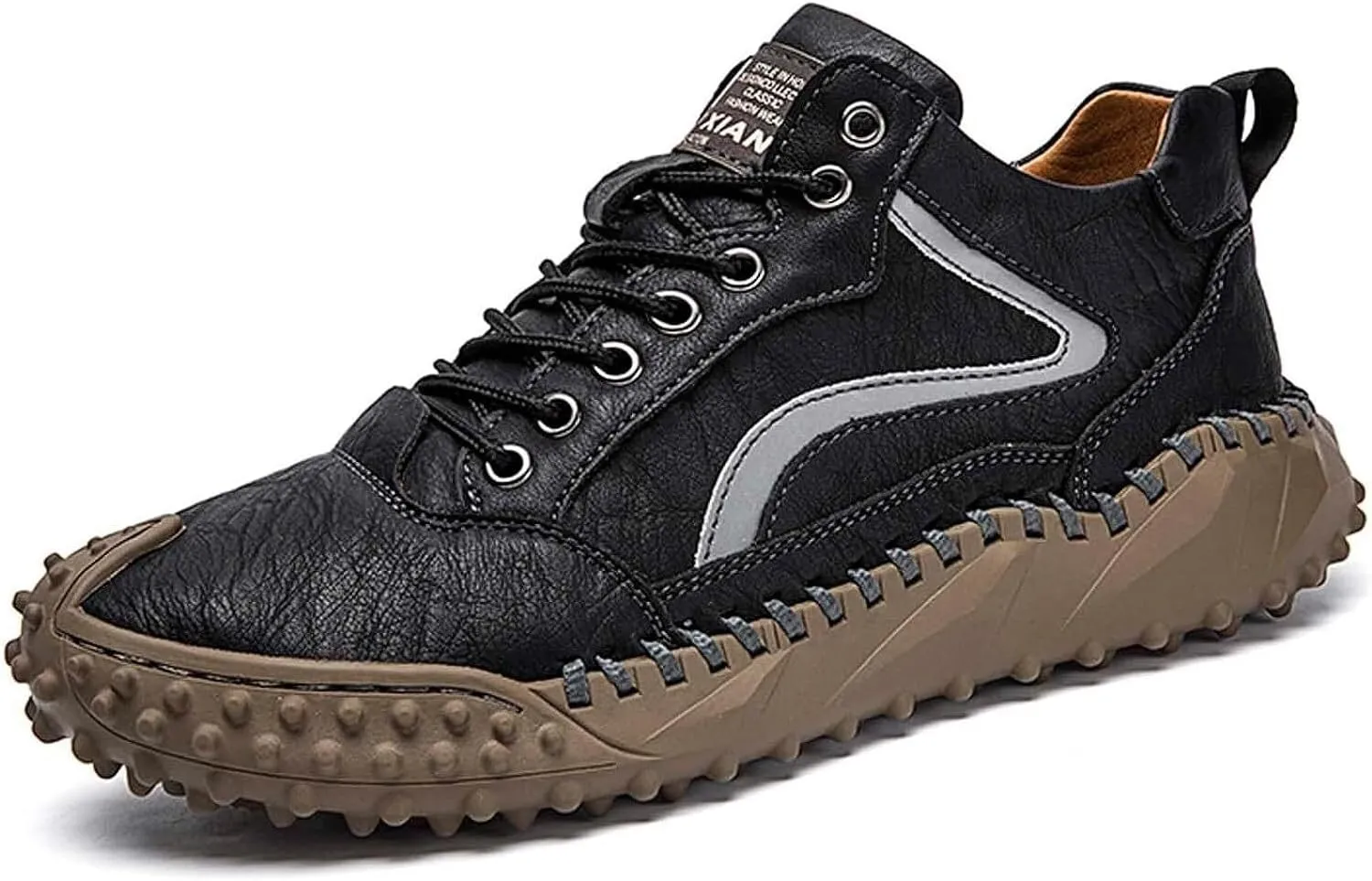 Mens Hiking Shoes, Mens Leather Boots, Slip-Ons Lightweight Comfortable Casual Chukka Boots Mens Fashion Sport Business