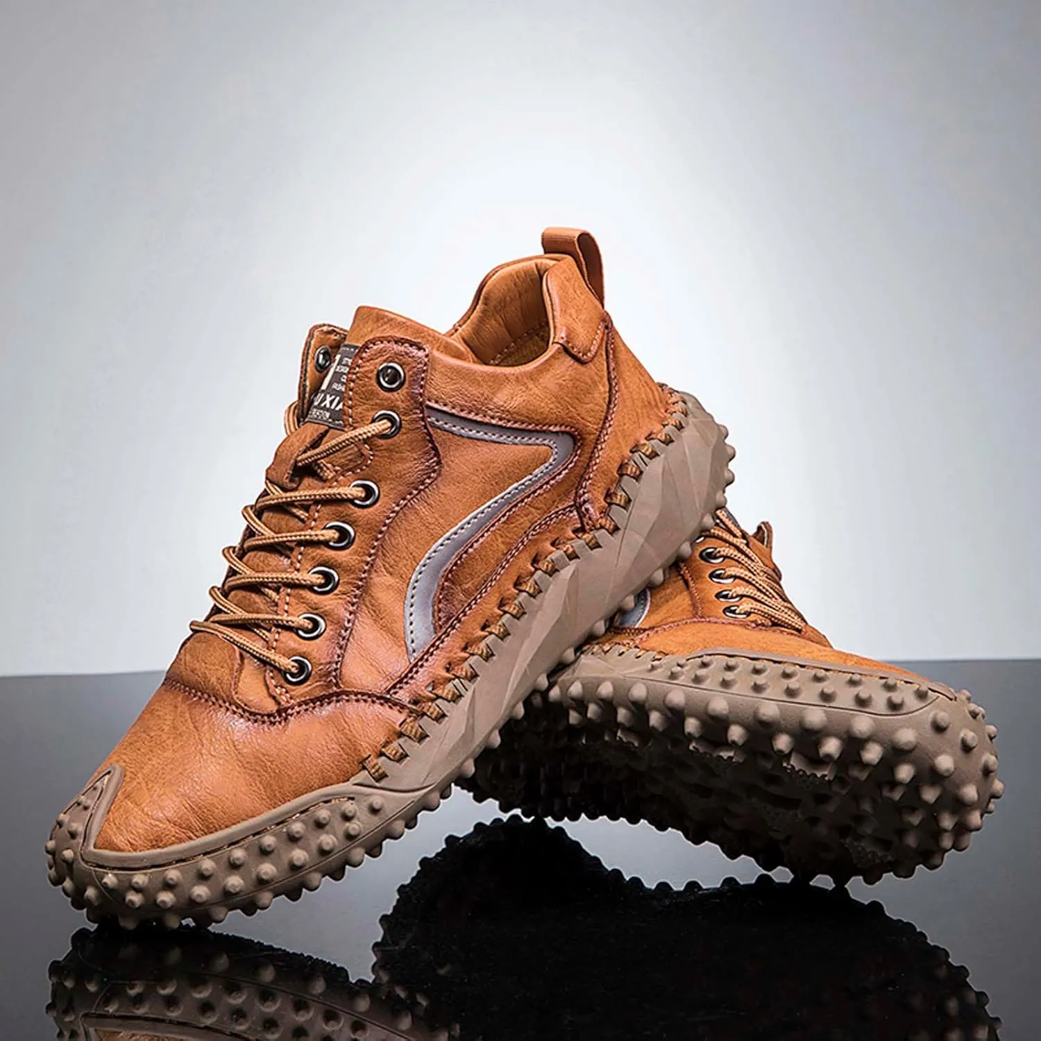 Mens Hiking Shoes, Mens Leather Boots, Slip-Ons Lightweight Comfortable Casual Chukka Boots Mens Fashion Sport Business