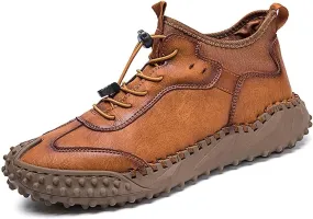 Mens Hiking Shoes, Mens Leather Boots, Slip-Ons Lightweight Comfortable Casual Chukka Boots Mens Fashion Sport Business