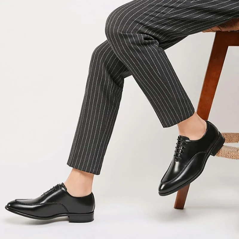 Men's Leather Wingtip Brogue Oxfords Classic Lace Up Formal Tuxedo Derby Shoes Mens Comfort Orthopedic Dress Shoes