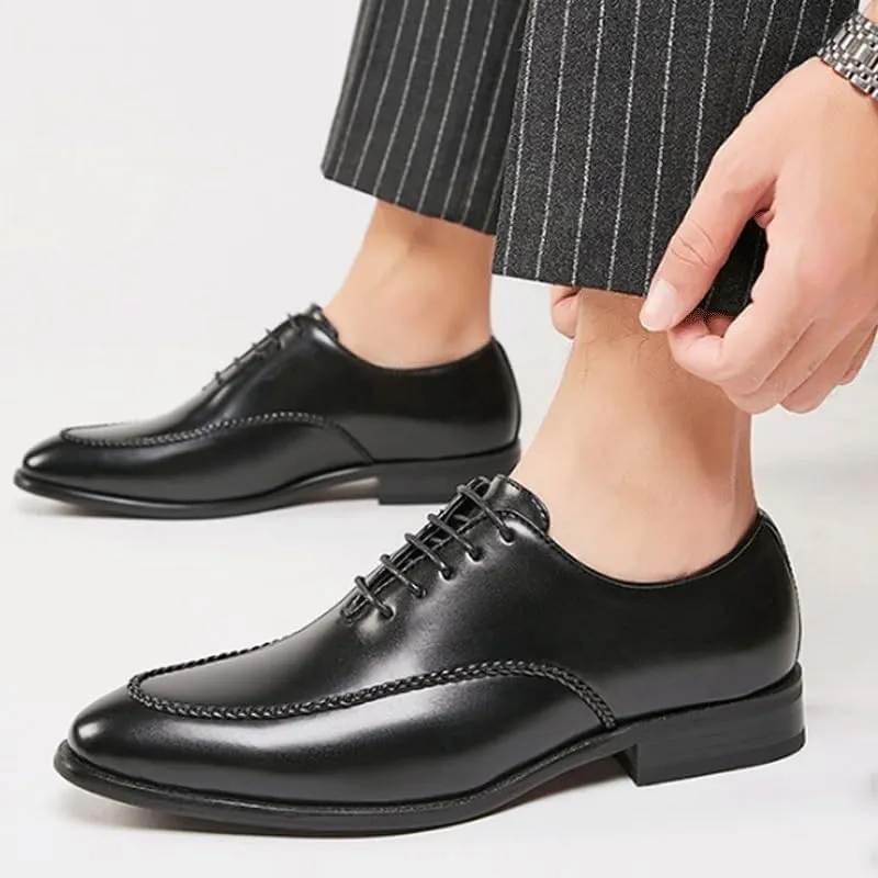 Men's Leather Wingtip Brogue Oxfords Classic Lace Up Formal Tuxedo Derby Shoes Mens Comfort Orthopedic Dress Shoes