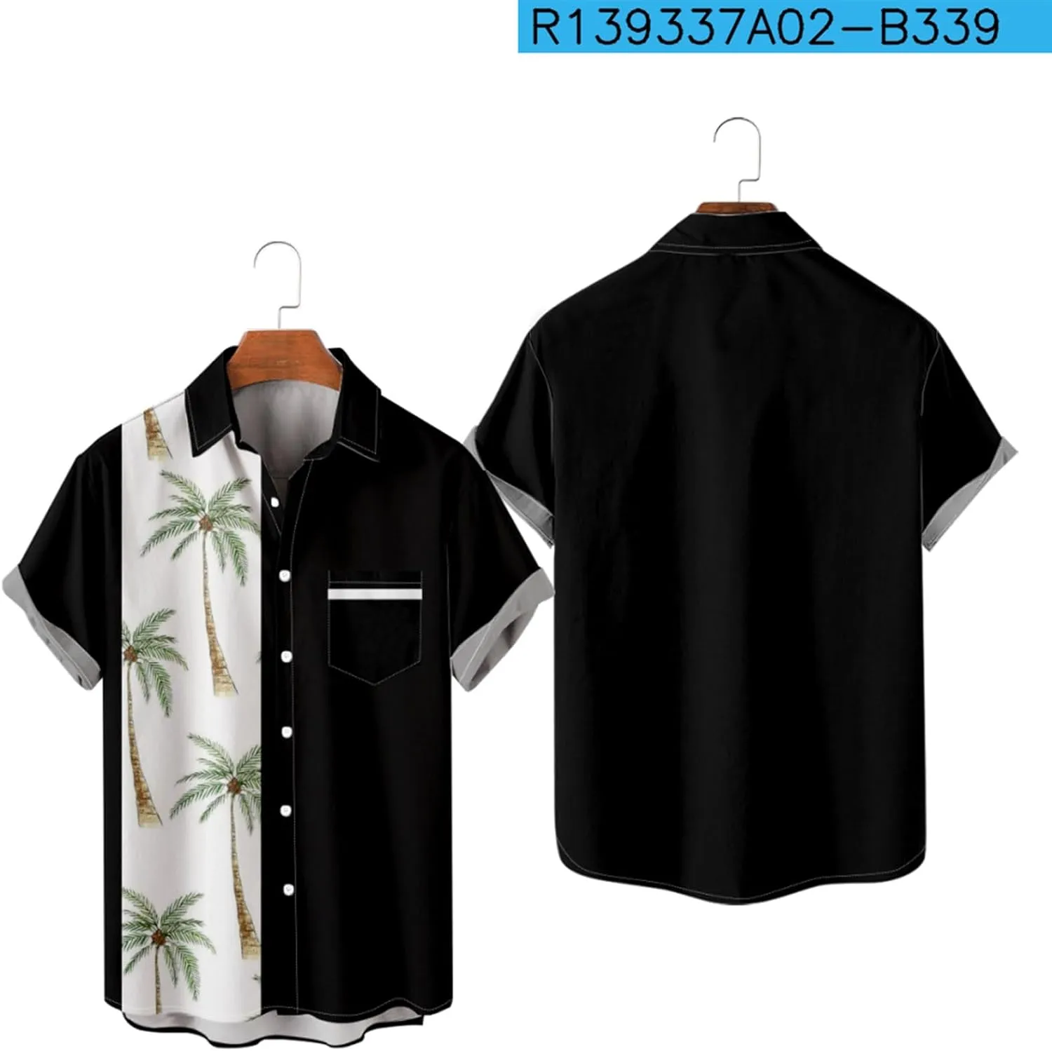 Mens Linen Shirt Mens Short Sleeve Button Down Shirts Collared Summer Beach T-Shirts Vacation Tops