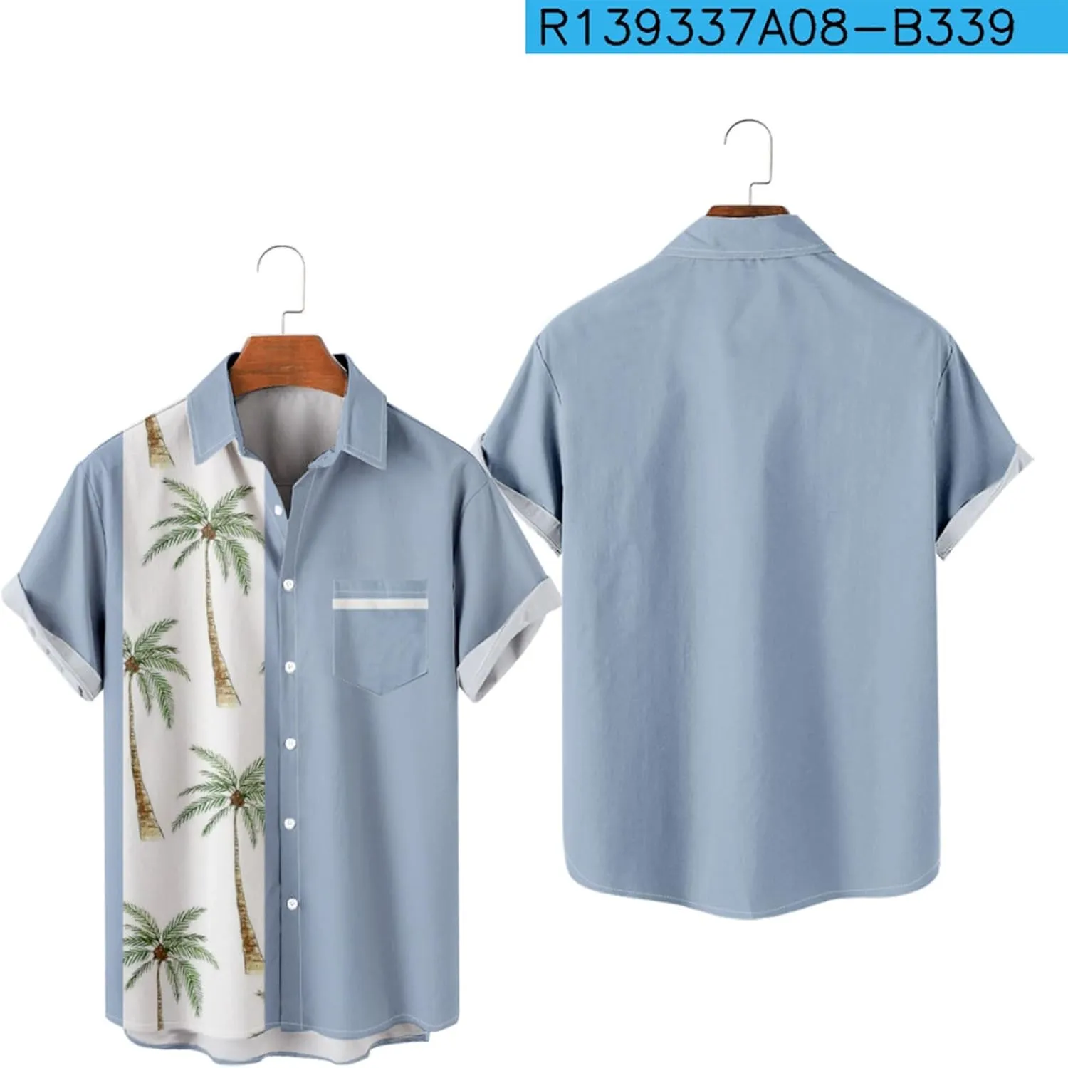 Mens Linen Shirt Mens Short Sleeve Button Down Shirts Collared Summer Beach T-Shirts Vacation Tops