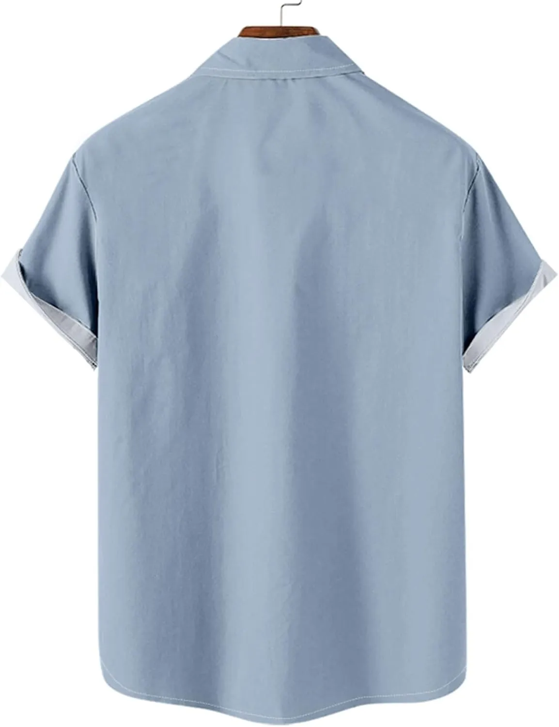 Mens Linen Shirt Mens Short Sleeve Button Down Shirts Collared Summer Beach T-Shirts Vacation Tops