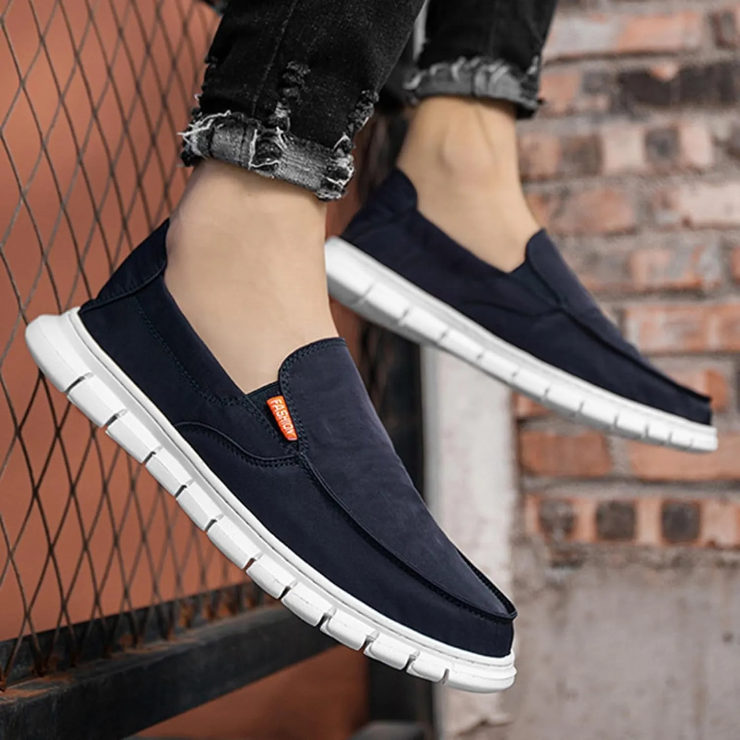 Men's Loafers & Slip-ons,Fashion Quick Dry Lightweight Mens Boat Shoes,Casual Breathable Mesh Deck Shoes Mens,Slip Resistant Sole,for All Weather