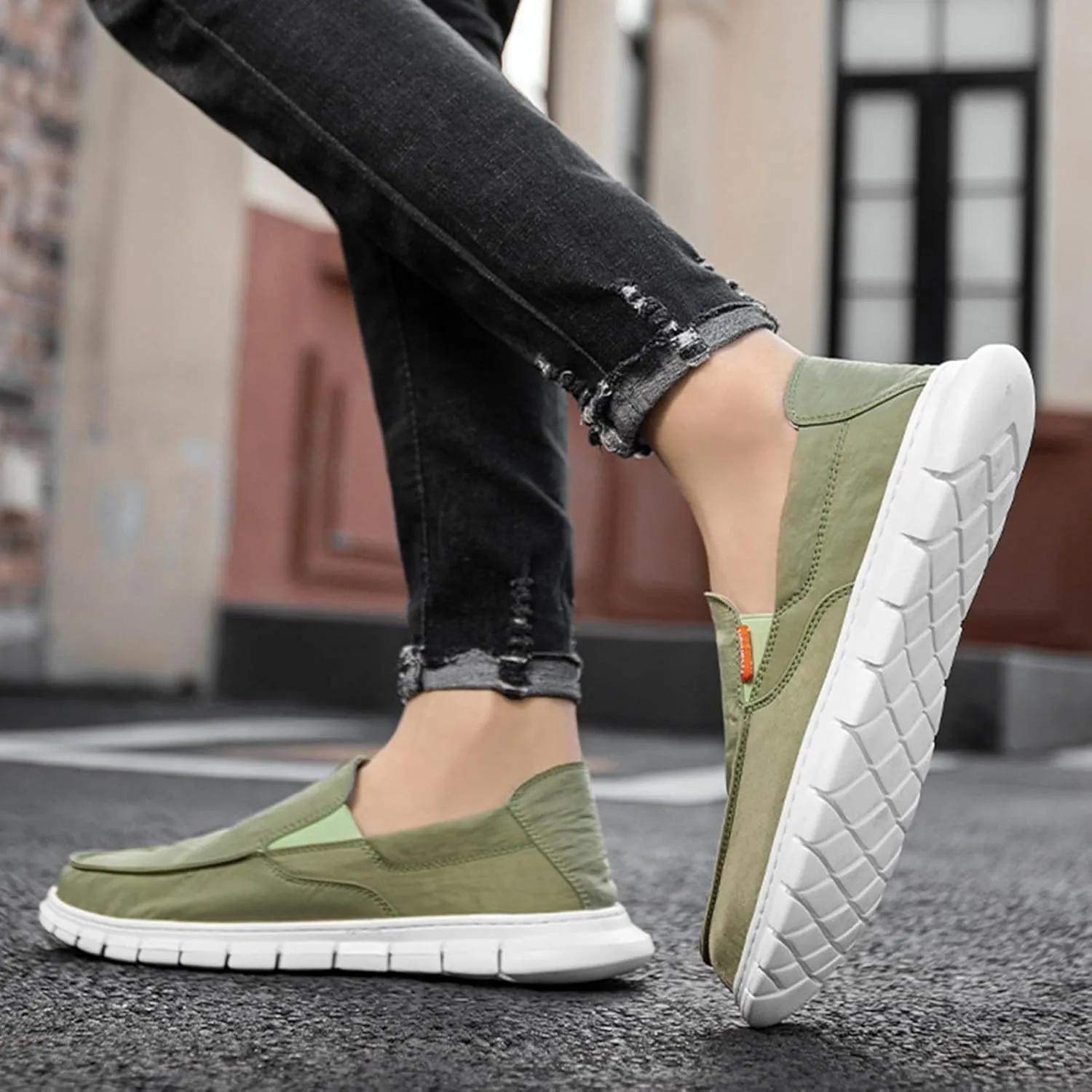 Men's Loafers & Slip-ons,Fashion Quick Dry Lightweight Mens Boat Shoes,Casual Breathable Mesh Deck Shoes Mens,Slip Resistant Sole,for All Weather