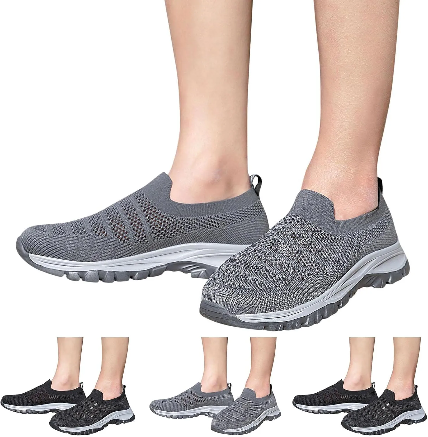 Men's Mesh Fabric Sneakers Men Summer Outdoor Hiking Shoes Mountaineering Non Slip Thick Mesh Breathable