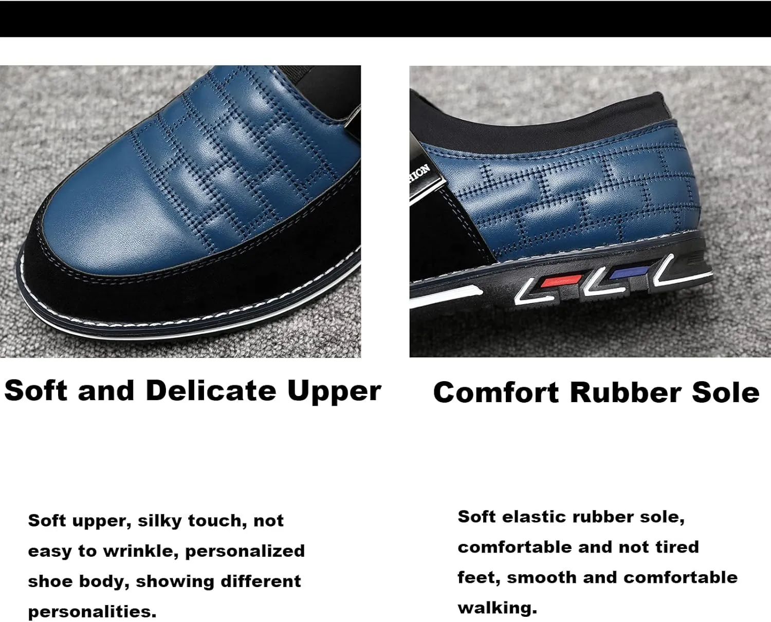 Men's Oxford Derby Orthopedic Flat Leather Shoes,Soft Sole Business Office Slip On Loafers Dress Shoes Driving Sneaker