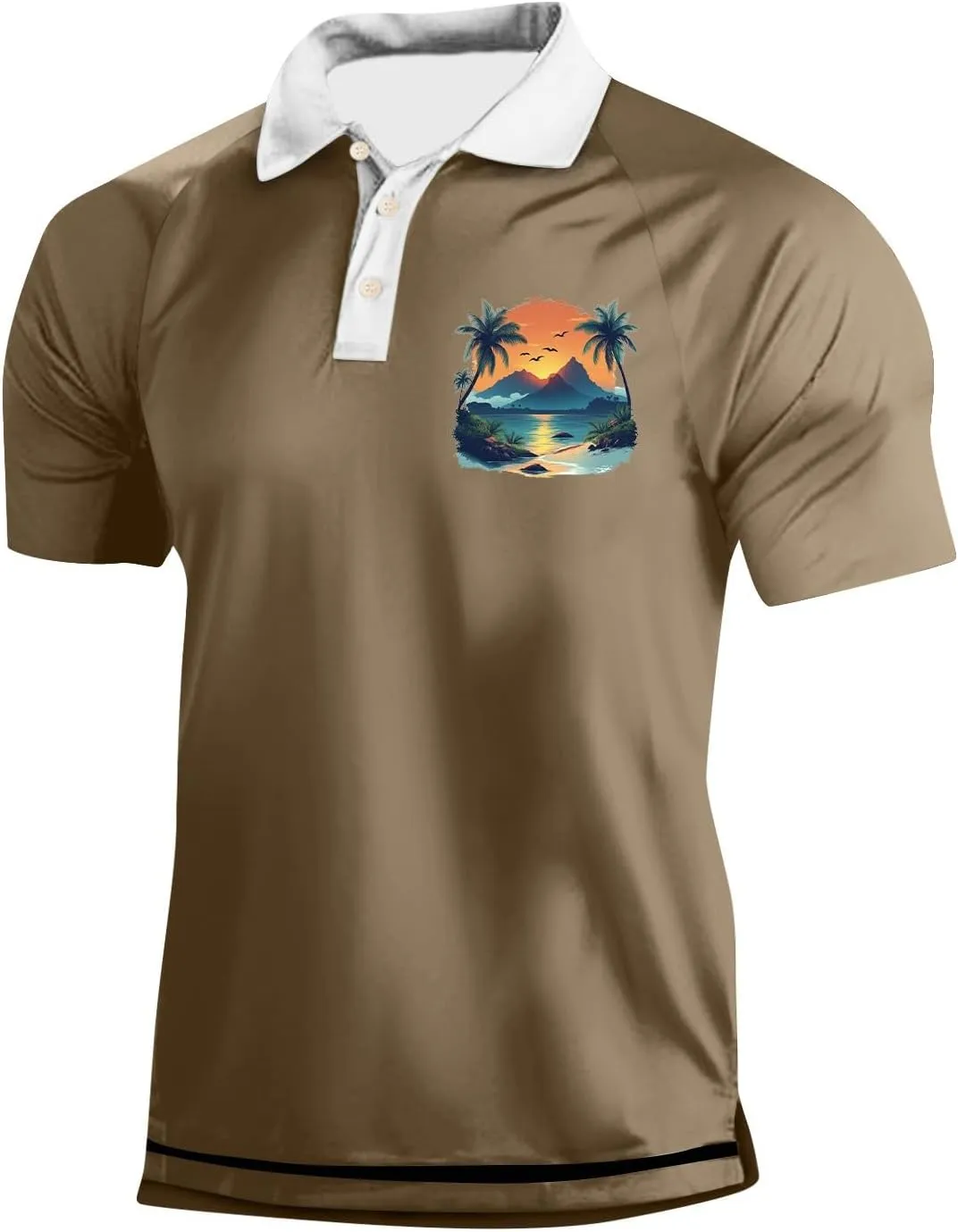 Men's Polo Shirts Collared Dry Fit Button-Down Lightweight Business Summer Shirts