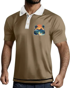 Men's Polo Shirts Collared Dry Fit Button-Down Lightweight Business Summer Shirts