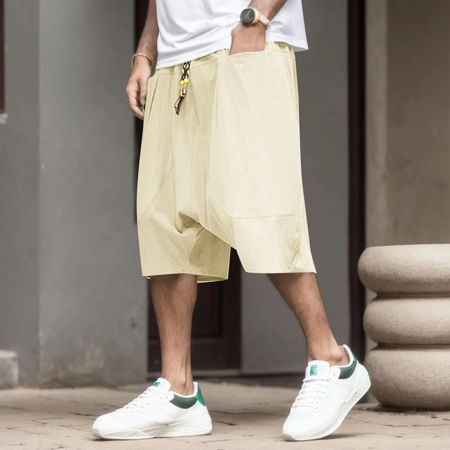 Men's Satin Boxers Lounge Shorts Solid Color Sleepwear Casual Silky Pajama Shorts Lightweight Elastic Waist Shorts