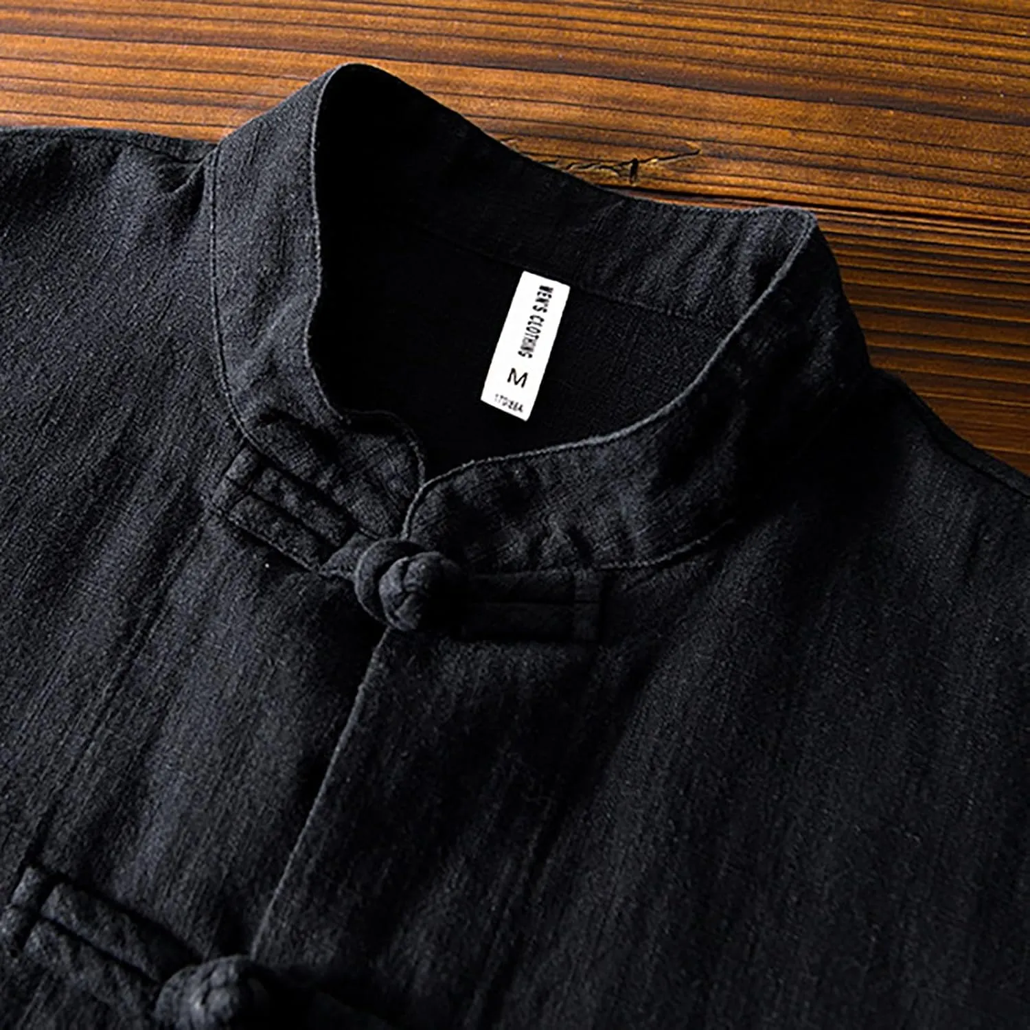 Men's Shirt Tang Suit Shirt Long Sleeve Traditional Kung Fu Uniform Chinese Frog Buttons Lightweight Jacket Summer
