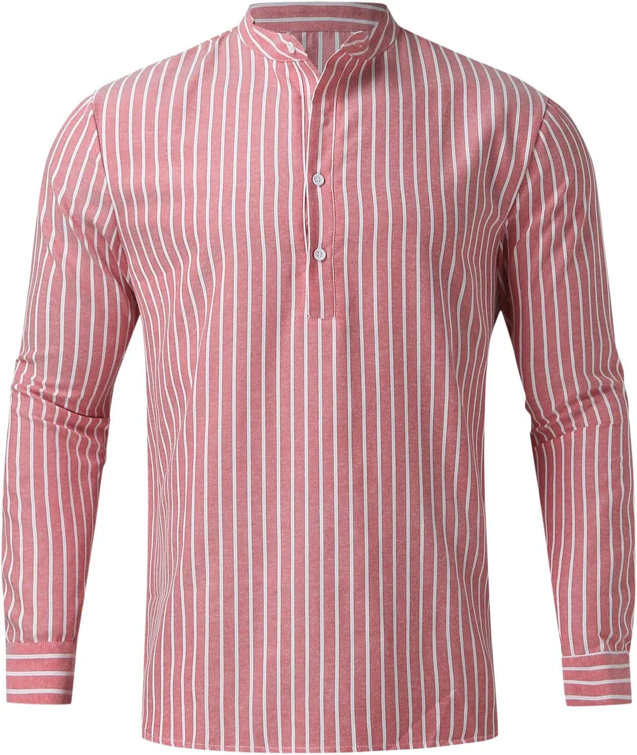 Mens Shirts Casual Mens Henley Shirt Casual T Shirt Pullover Tees Lightweight Curved Hem Striped Summer Beach Tops