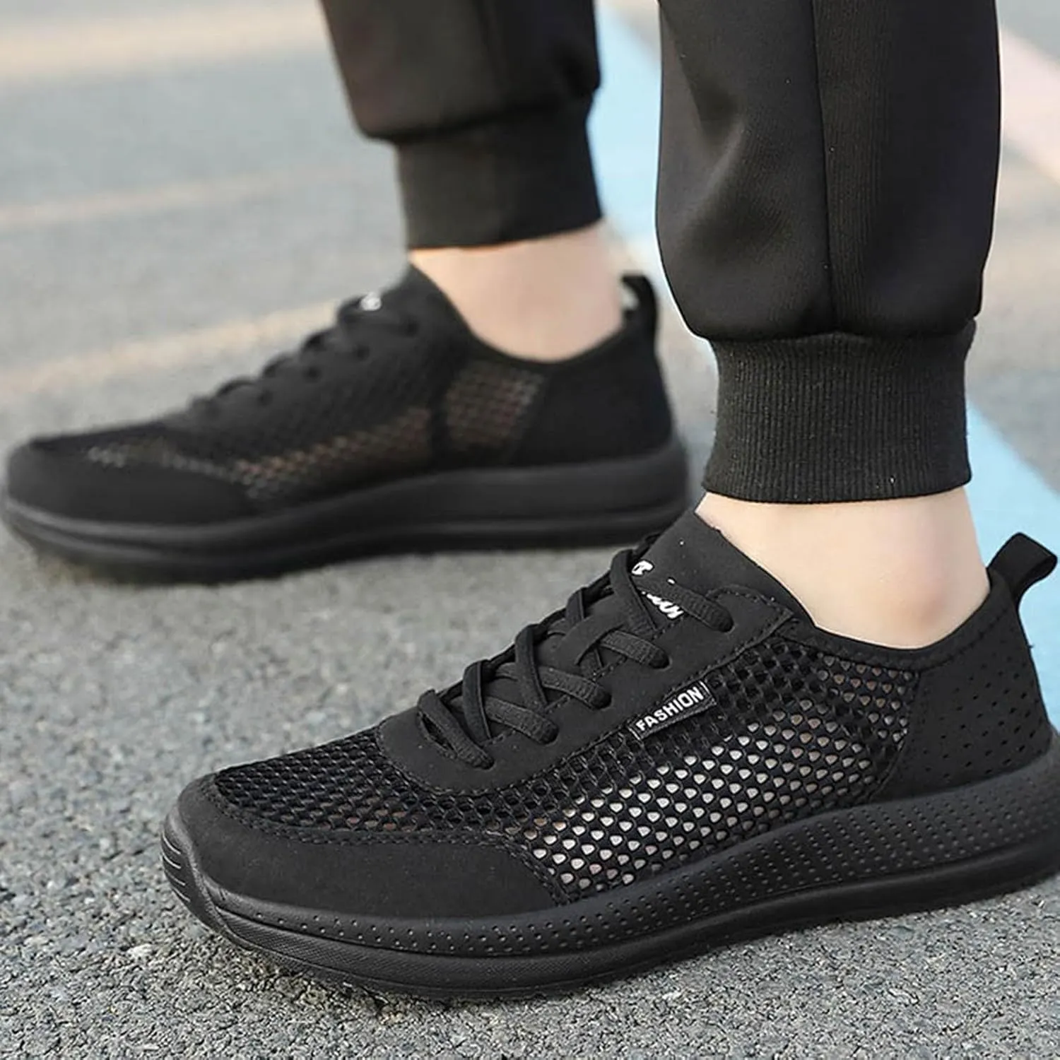 Mens Slip On Walking Shoes Lightweight Breathable Non Slip Running Shoes Comfortable Fashion Mens Sneaker Socks High