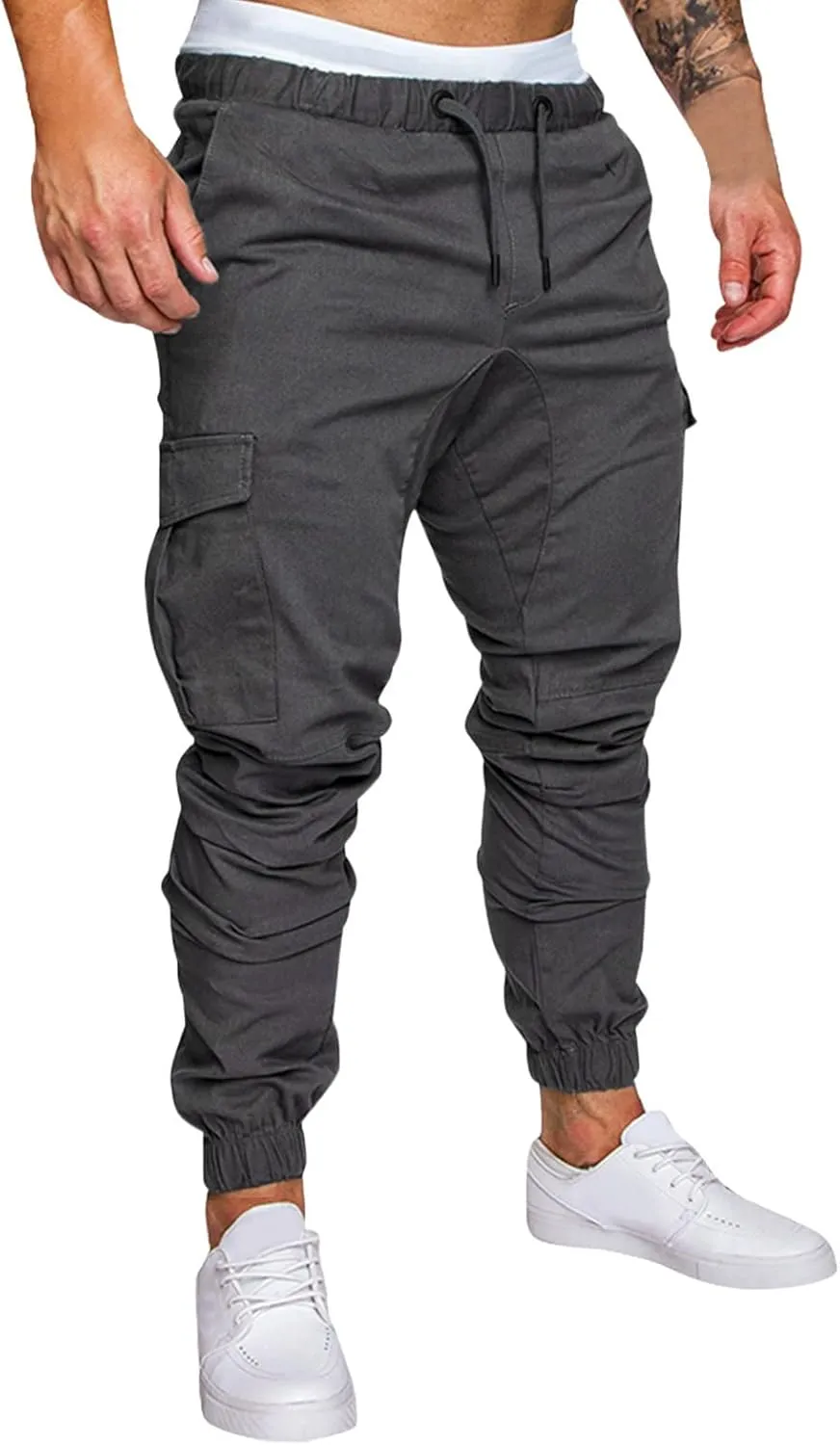 Mens Sweatpants Cargo Cargo Trousers Utility Pants with Zip Pockets Joggers for Men Cargo Athletic Mens Joggers Pants
