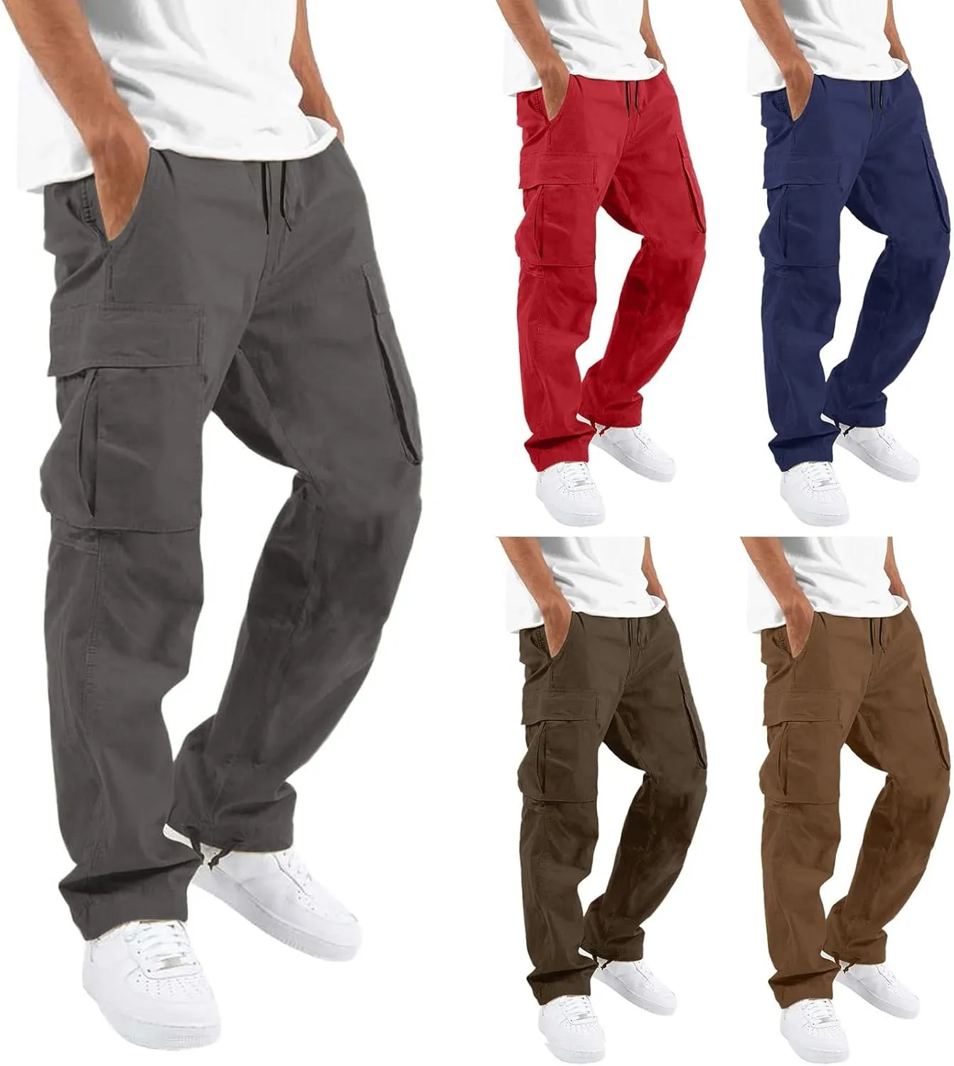 Mens Sweatpants with Pockets Slim Fit Trousers Men's Tear Away Pants Basketball Casual Training Pant Warm Up Loose