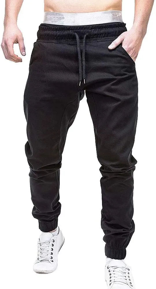 Mens Workout Cargo Sweatpants Bandage Casual Loose Sweatpants Drawstring Pant Mens Sweatpants Mens Sweatpants Fleece