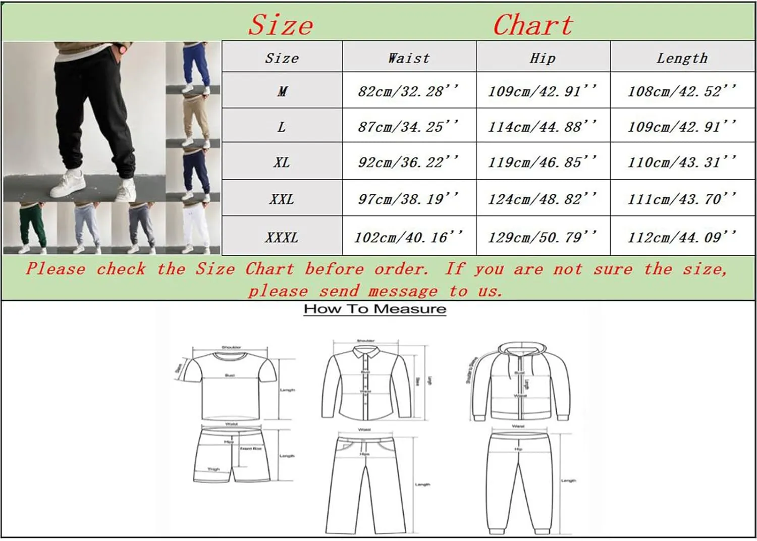 Mens Workout Cargo Sweatpants Joggers with Pockets Men's Solid Fleece Heavyweight Cargo Pants Men's Slim Jogger Pants