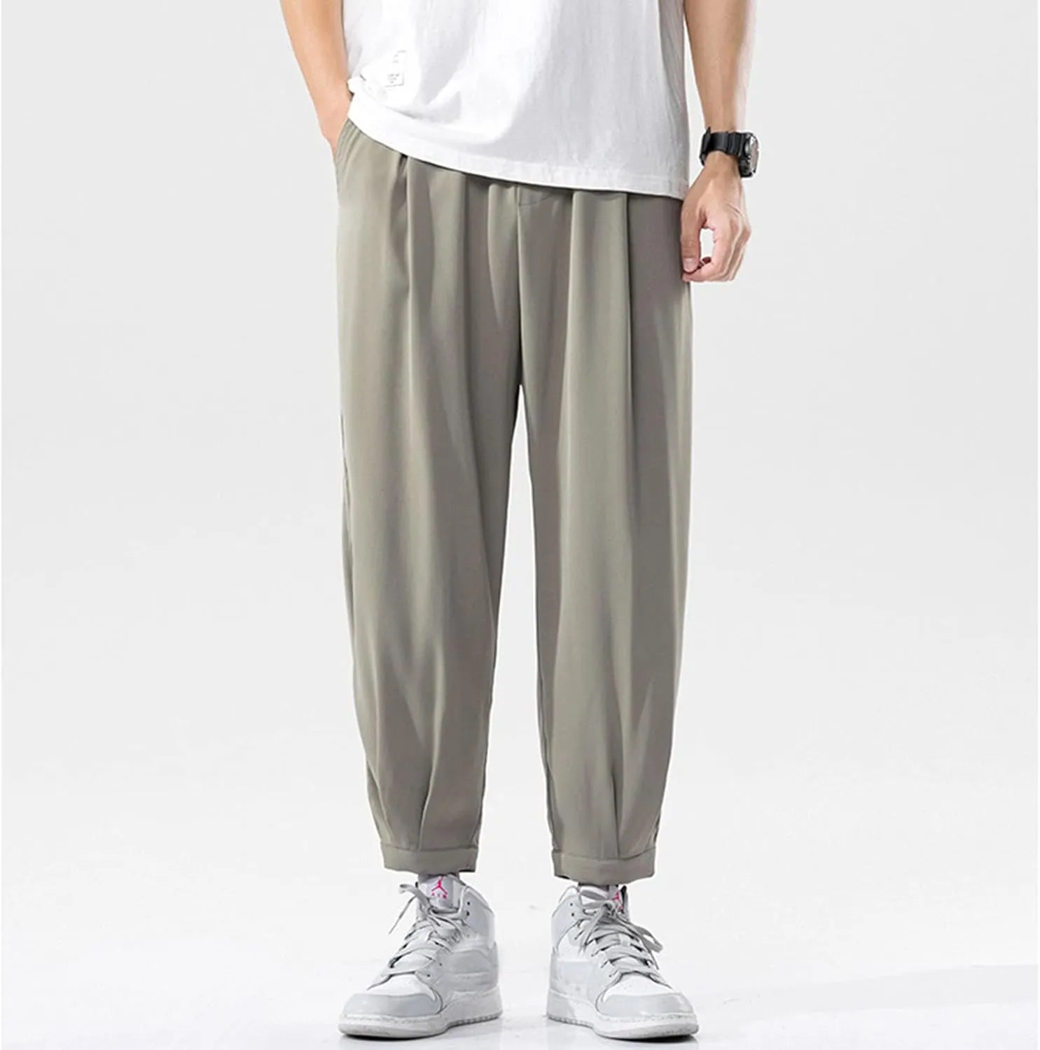Mens Workout Cargo Sweatpants Slim Fit Trousers Mens Sweatpants Athletic Workout Casual Jogger Black Long Track Pants