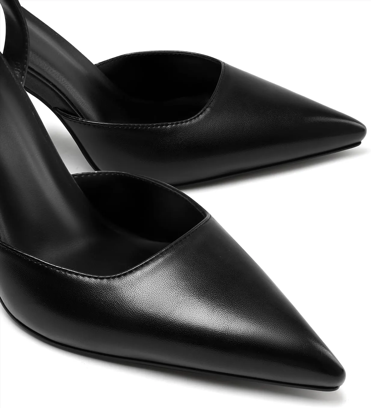 Mesh Closed Toe Ankle Strap Heels Pointed Toe High Heels for Women Stiletto Wedding Dress Shoes