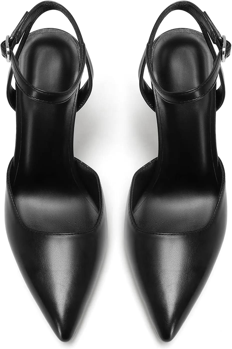 Mesh Closed Toe Ankle Strap Heels Pointed Toe High Heels for Women Stiletto Wedding Dress Shoes