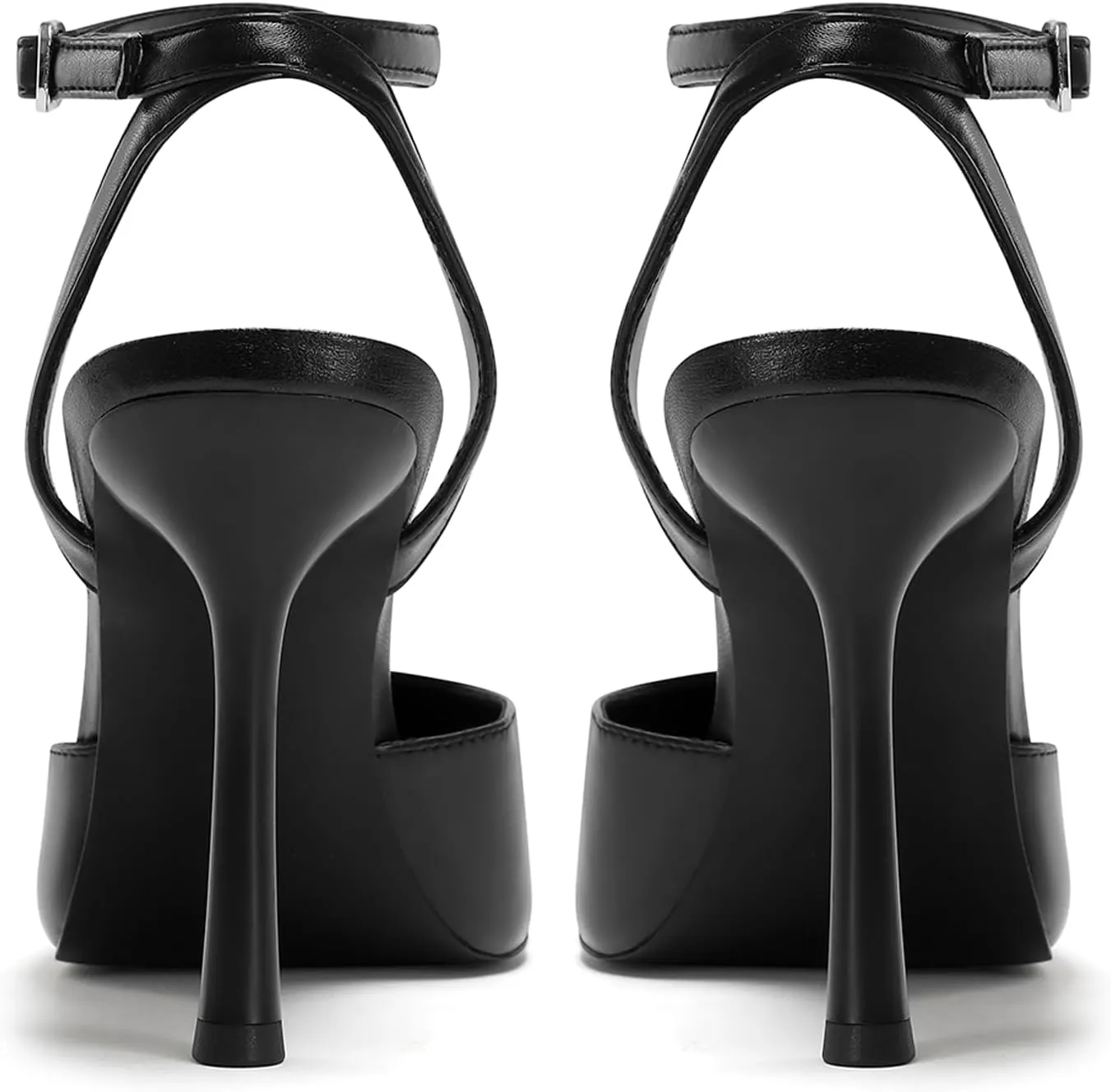 Mesh Closed Toe Ankle Strap Heels Pointed Toe High Heels for Women Stiletto Wedding Dress Shoes