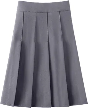 Midi Skirts for Women Solid Basic Skirt A Line Design Skirt Ruffle Layered Pleated Large Swing Half Women Skirts