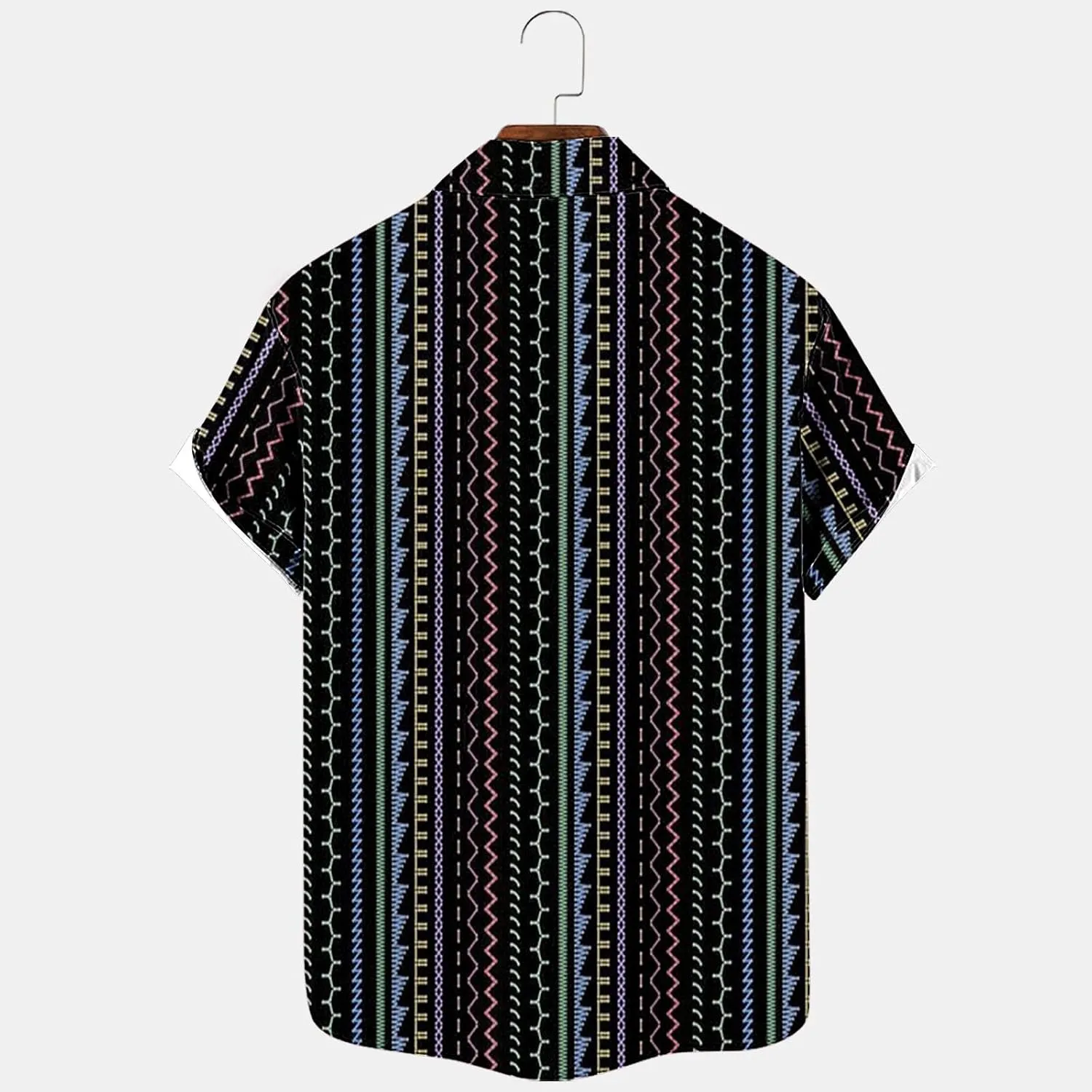 Muscularfit Linen Shirts for Men Western Ethnic Button Down Shirts Short Sleeve Floral Casual Shirts Summer Vacation Shirts