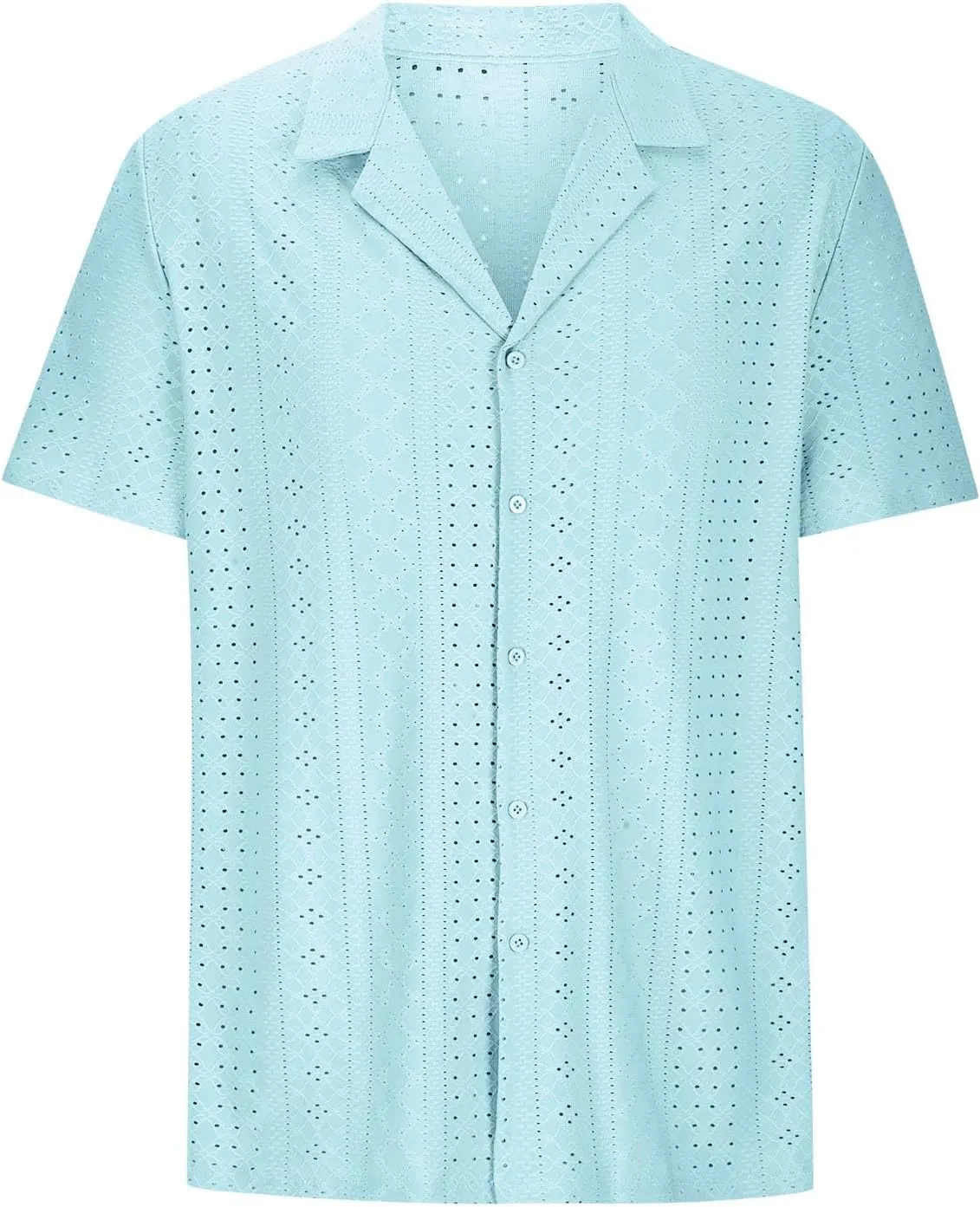Muscularfit Shirts for Men Fashion Short Sleeve Button Down Shirts Casual Breathable Loose Shirts Summer Vacation Shirts 2024