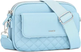 nuoku Small Crossbody Purse for Women, Double Zipper Crossbody Bags for Women Small Size with Phone Pocket
