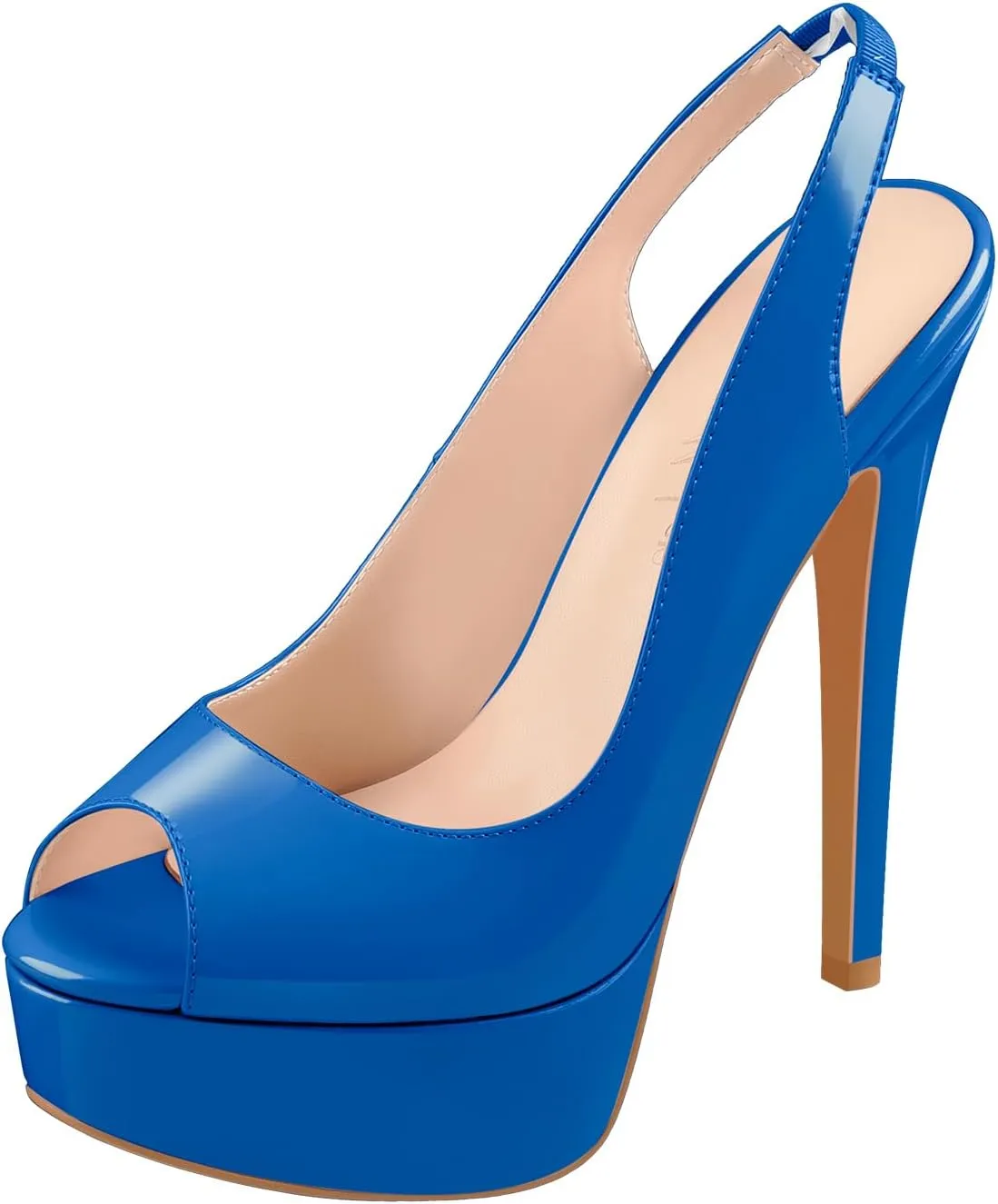 Open Peep Toe Platform High Stiletto Heels Slingback Sandals