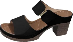 Orthopedic Sandals for Women Block Heel Open Toe Chunky Heel Sandals for Women Arch Support Comfortable Fashion Non Slip Fish Mouth Platform Sandal Dressy Beach Walking Trendy Slippers