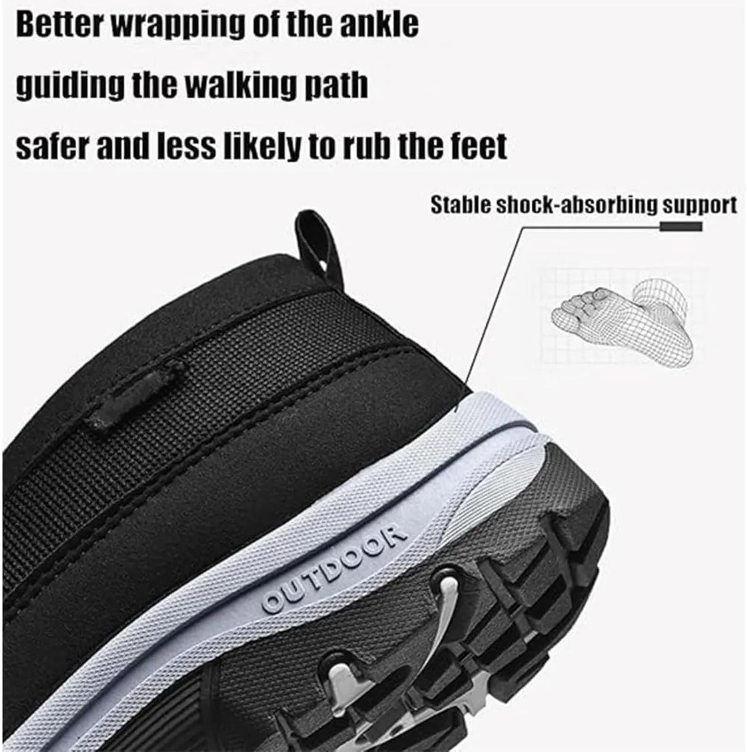 Orthowalkway Mens Shoes,Auguscare Shoes Men,Men's Arch Support Slip-on Canvas Loafers,Outdoor Casual Non Slip Orthopedic Sneakers Flats Boat Shoe for Elderly