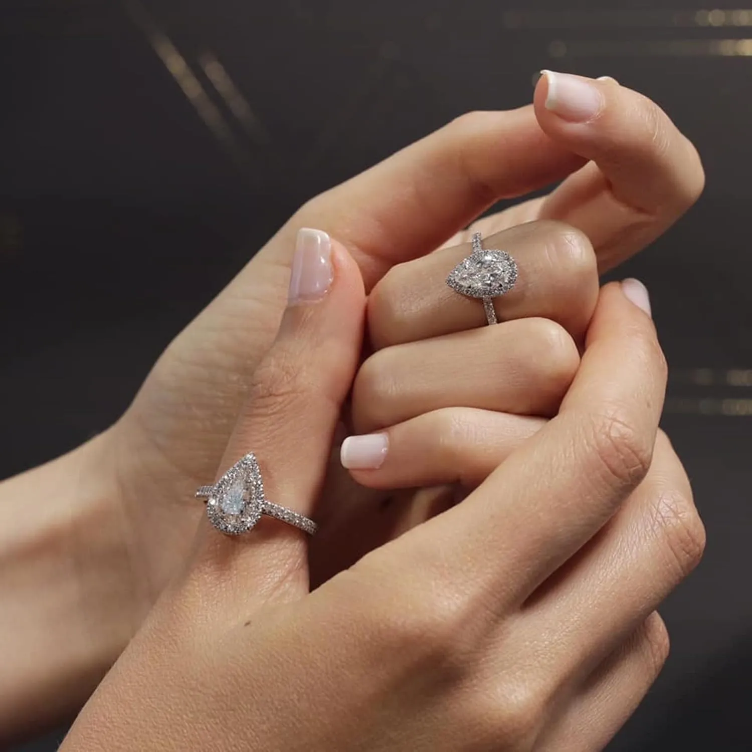 Pear Cut Wedding Band Bridal Ring Set for Women 925 Silver Engagement Exquisite Jewelry Sets Cubics Zirconia Rings