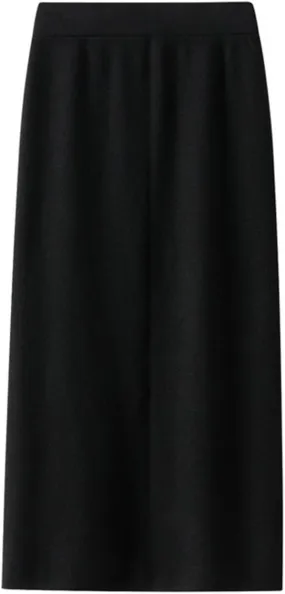 Pencil Skorts for Women Casual Solid Color Elastic High Waist Side Slit Skirts 2025 Fashion Soft Comfy Bodycon Skirt