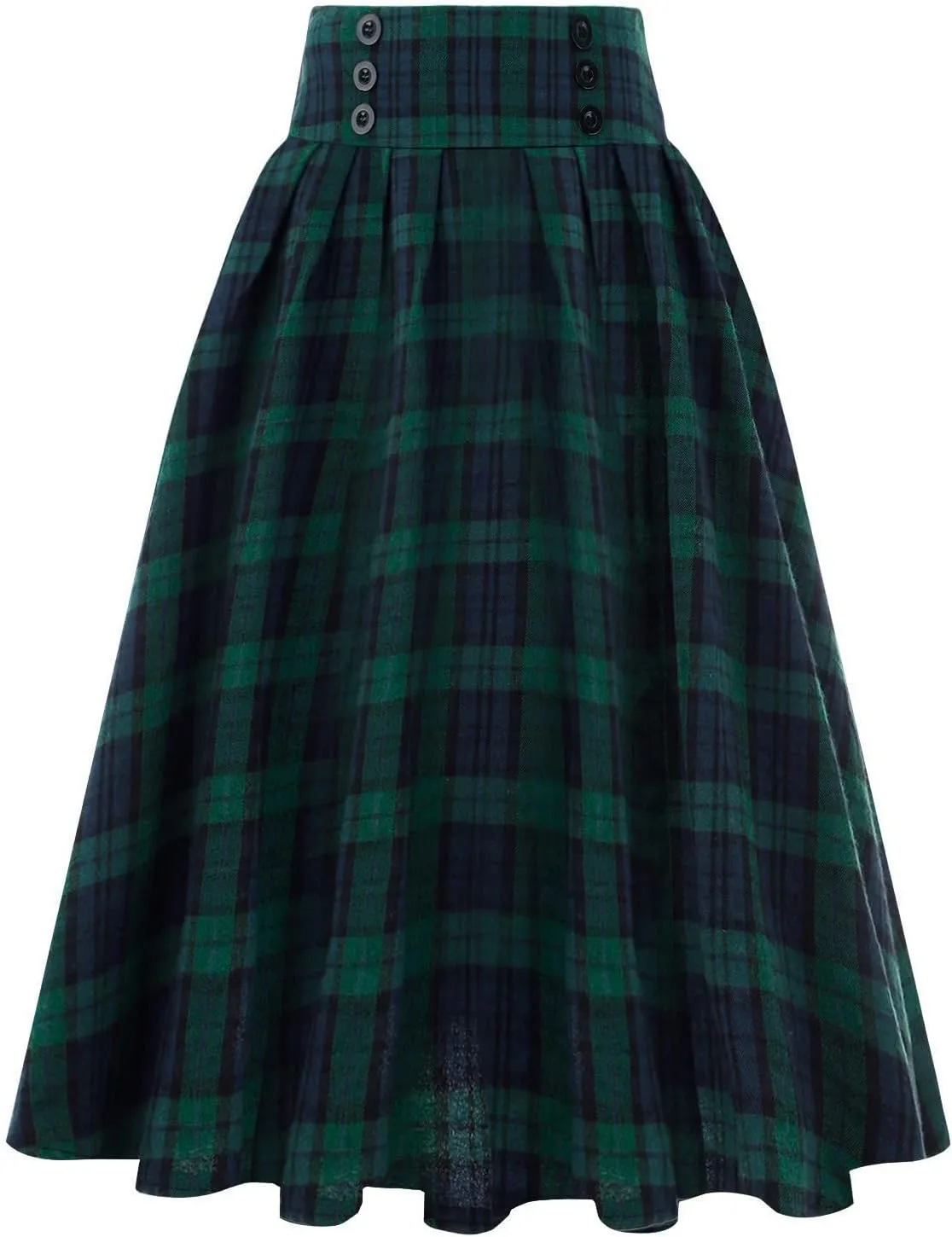 Plaid Skirt for Women, Womens Fashion Loose Fringe Irregular Skirt High Waist Long Skirt