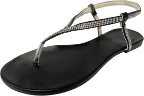 Sandals for Women 2024 Dressy Platform Summer Bohemia Bling Rhinestone Pearl Flat Sandals Flat Gladiator Open Toe Shoes