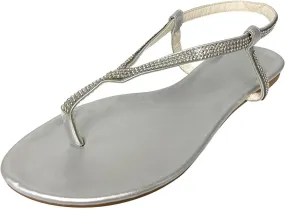 Sandals for Women 2024 Dressy Platform Summer Bohemia Bling Rhinestone Pearl Flat Sandals Flat Gladiator Open Toe Shoes