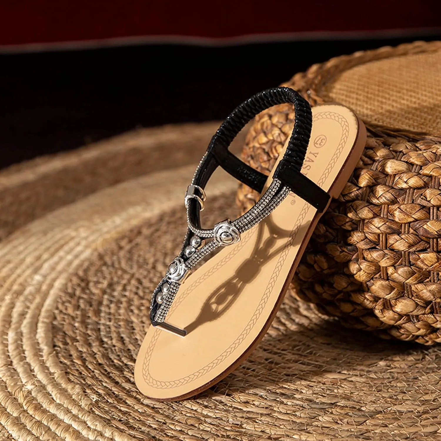 Sandals for Women Flat Sandals for Women Dressy Womens Flat White Dressy Women's Orthopedic Summer Comfortable Dress Flats Sandal