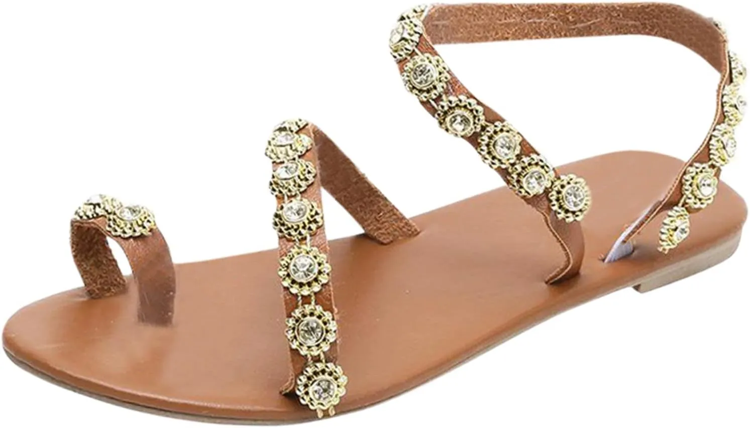 Sandals for Women Flat Sandals for Women Womens Flat Dressy Woman Women's Arch Support Slip on Summer