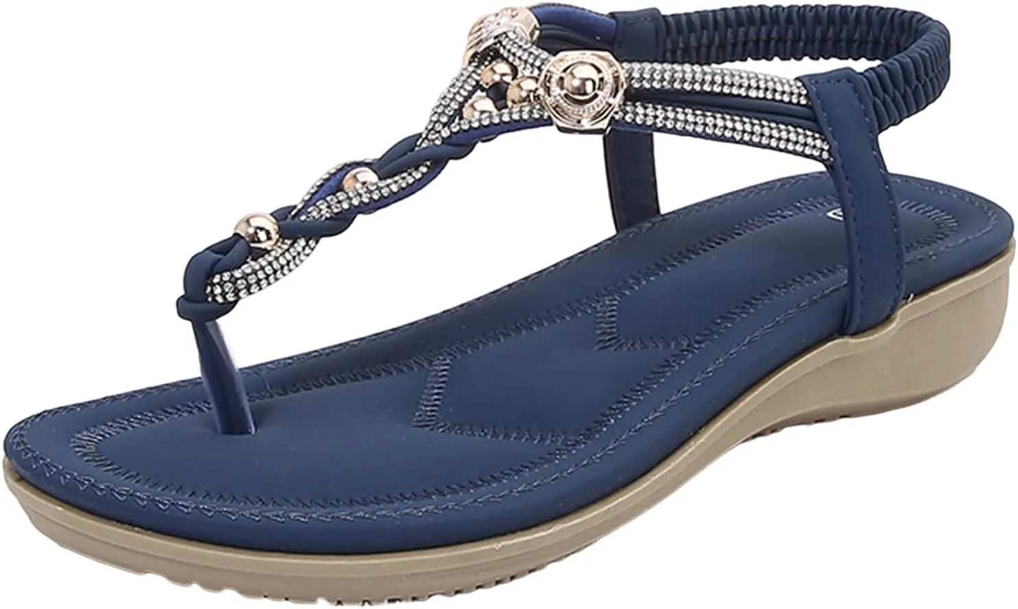 Sandals for Women Women's Flat Sandals Flat for Women Womens Comfortable Orthopedic Outdoor Beach Poolside Travel Camping