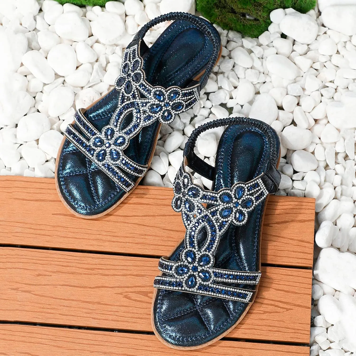 Sandals for Women Women's Flat Sandals Womens Flat for Women Dressy Wide Arch Support Walking Casual Summer Comfortable