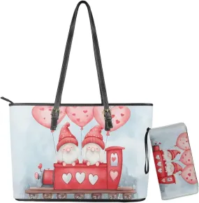 Satchel Handbags Saddle Purse Matched Zipper Wallet Womens 2 Pcs