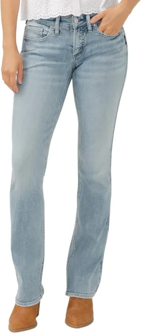 Silver Jeans Co. Women's Britt Low Rise Curvy Fit Slim Bootcut Jeans