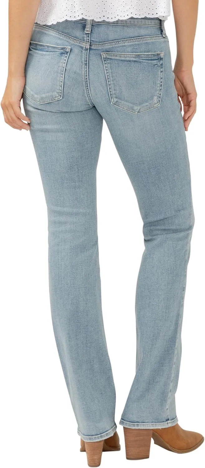 Silver Jeans Co. Women's Britt Low Rise Curvy Fit Slim Bootcut Jeans