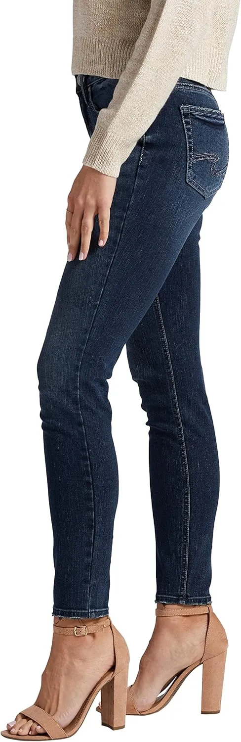 Silver Jeans Co. Women's Suki Mid Rise Curvy Fit Skinny Jeans